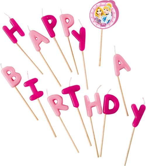 PRINCESS DREAMING HAPPY BDAY TOOTHPICK CANDLES 1CT