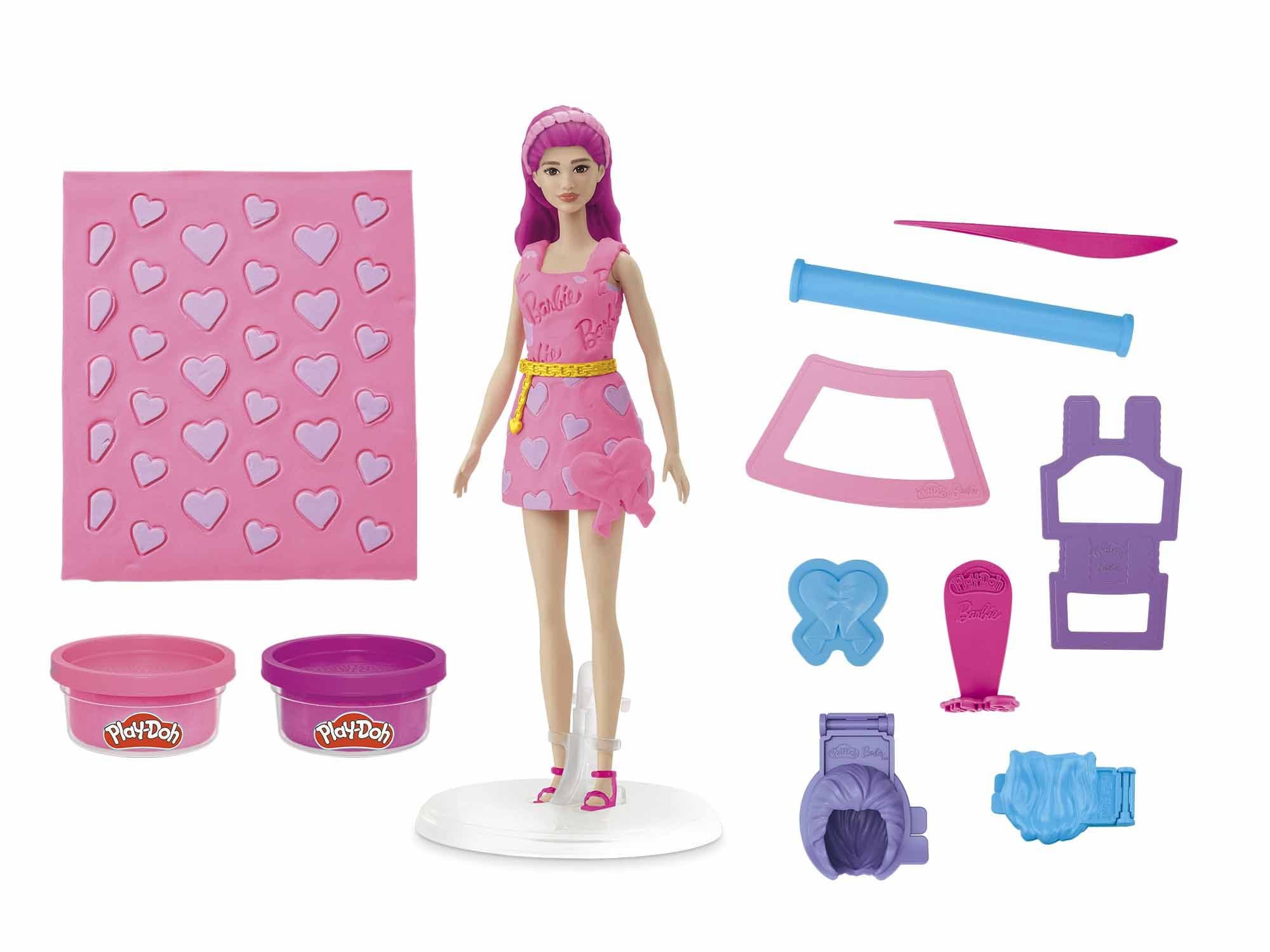 PLAY DOH BARBIE HEARTS AND HAIR PINK