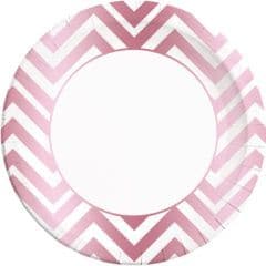 Classic Rose Gold Chevron Pplates Large 23cm 8ct