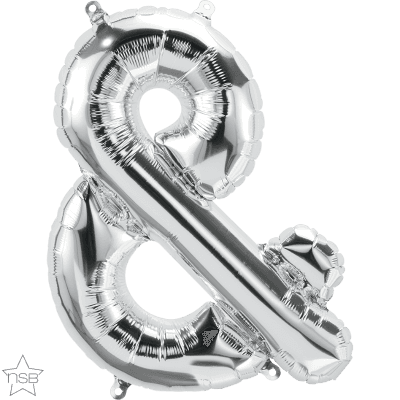 16 IN FOIL AMPERSAND SILVER AIR FILLED 1CTP