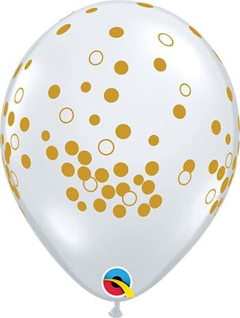 11 INCH LATEX CONFETTI DOTS 50CTP