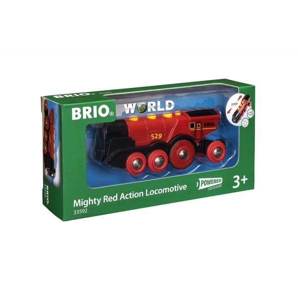 BRIO MIGHTY RED ACTION LOCOMOTIVE