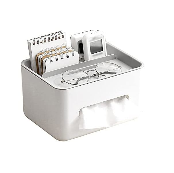 Multifunctional Tissue Box with Phone Holder