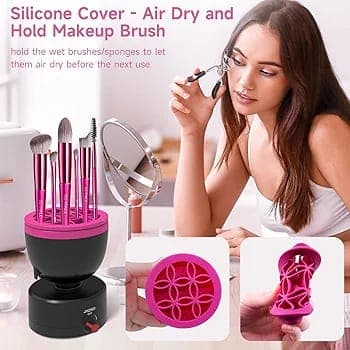 Electric Makeup Brush Cleaner And Holder