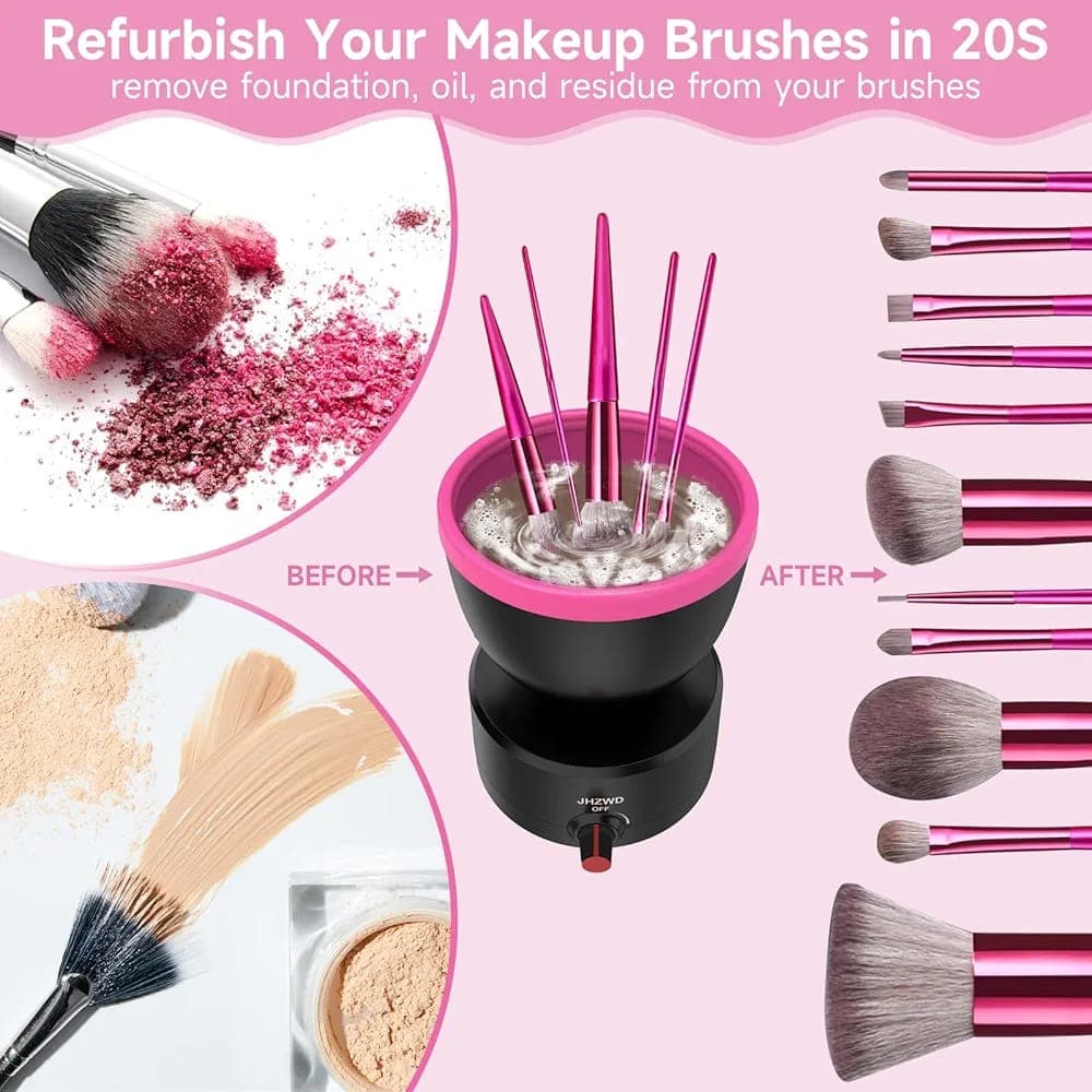 Electric Makeup Brush Cleaner And Holder