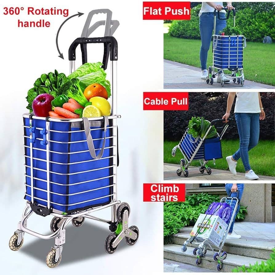 Foldable Shopping Trolley 2 In 1