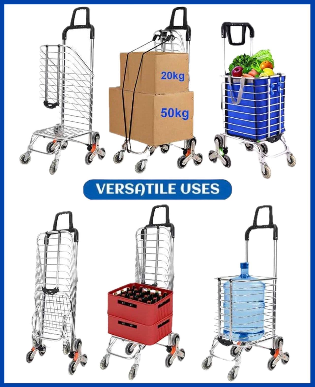 Foldable Shopping Trolley 2 In 1