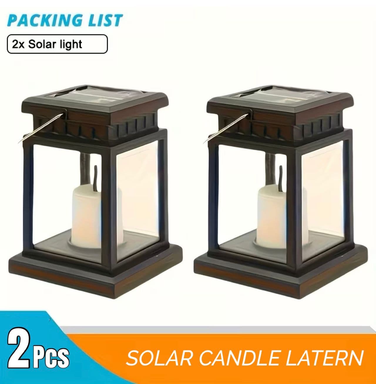 SOLAR CANDLE LANTERN 2PCS SET