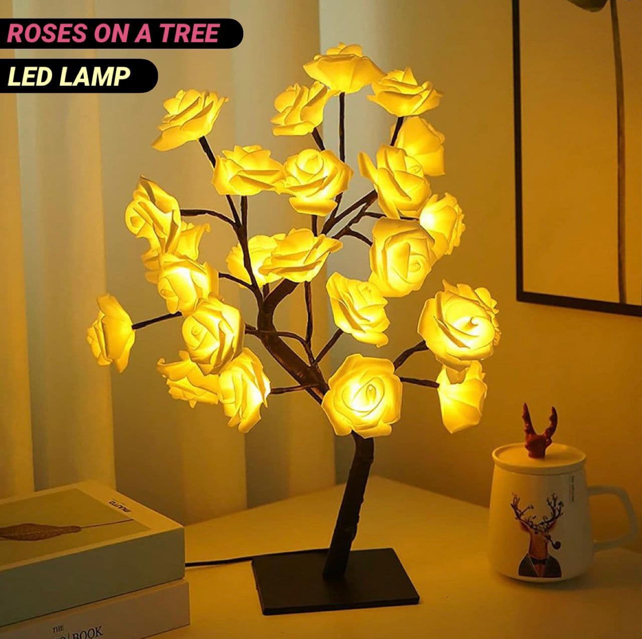 ROSE ON A TREE LED LAMP