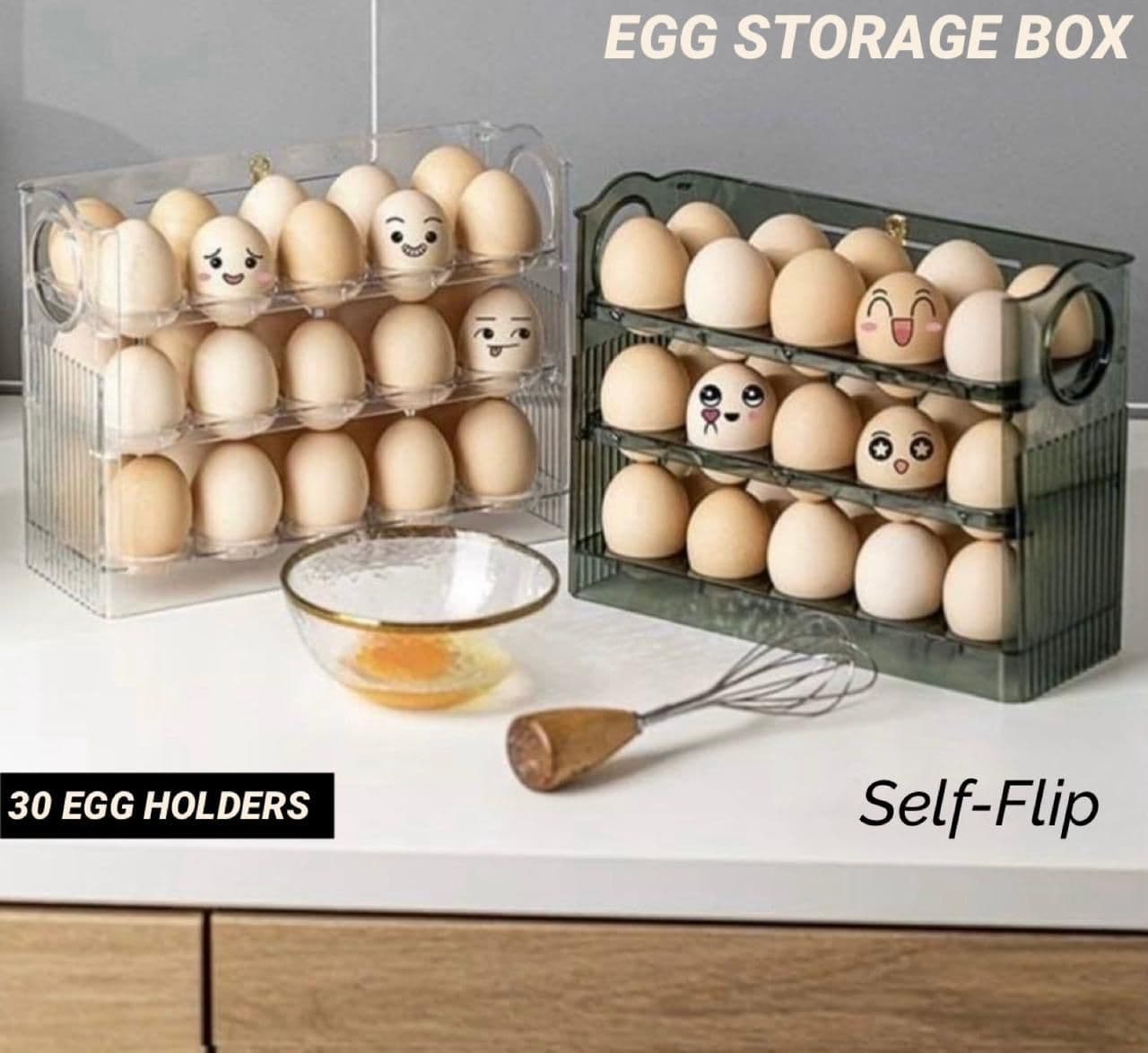 Egg Storage Box Self Flip