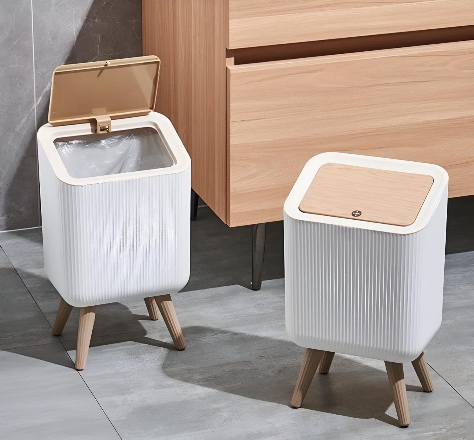 Modern Rectangular Trash Bin