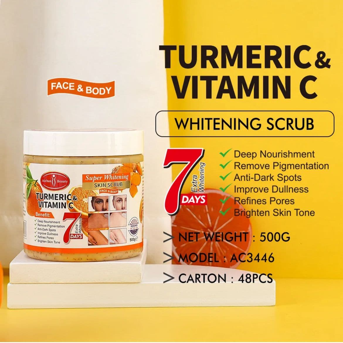 Turmeric Vitamin Body Scrub 500ml