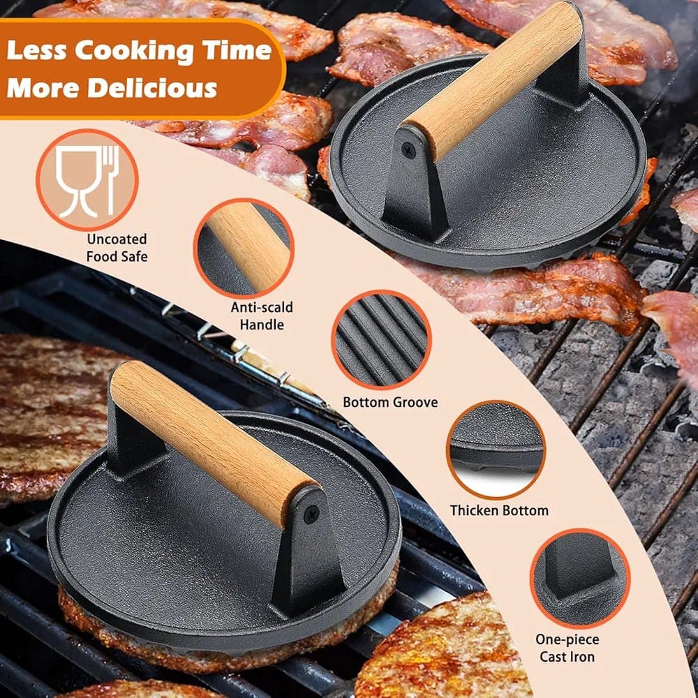 Cast Iron Grill Press