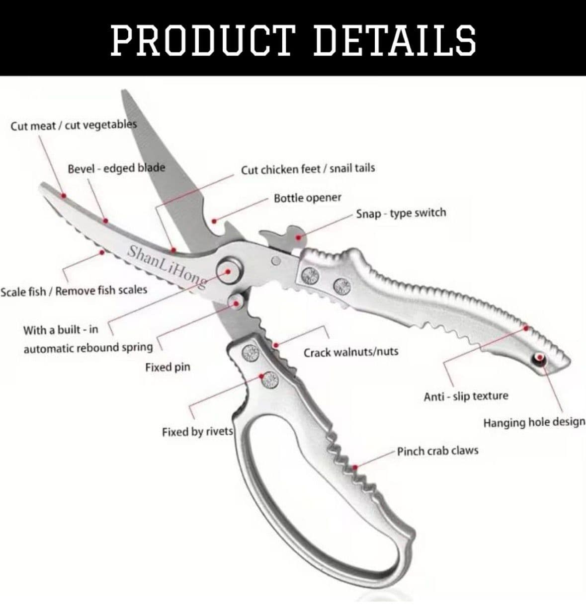 Multifunctional Kitchen Scissors