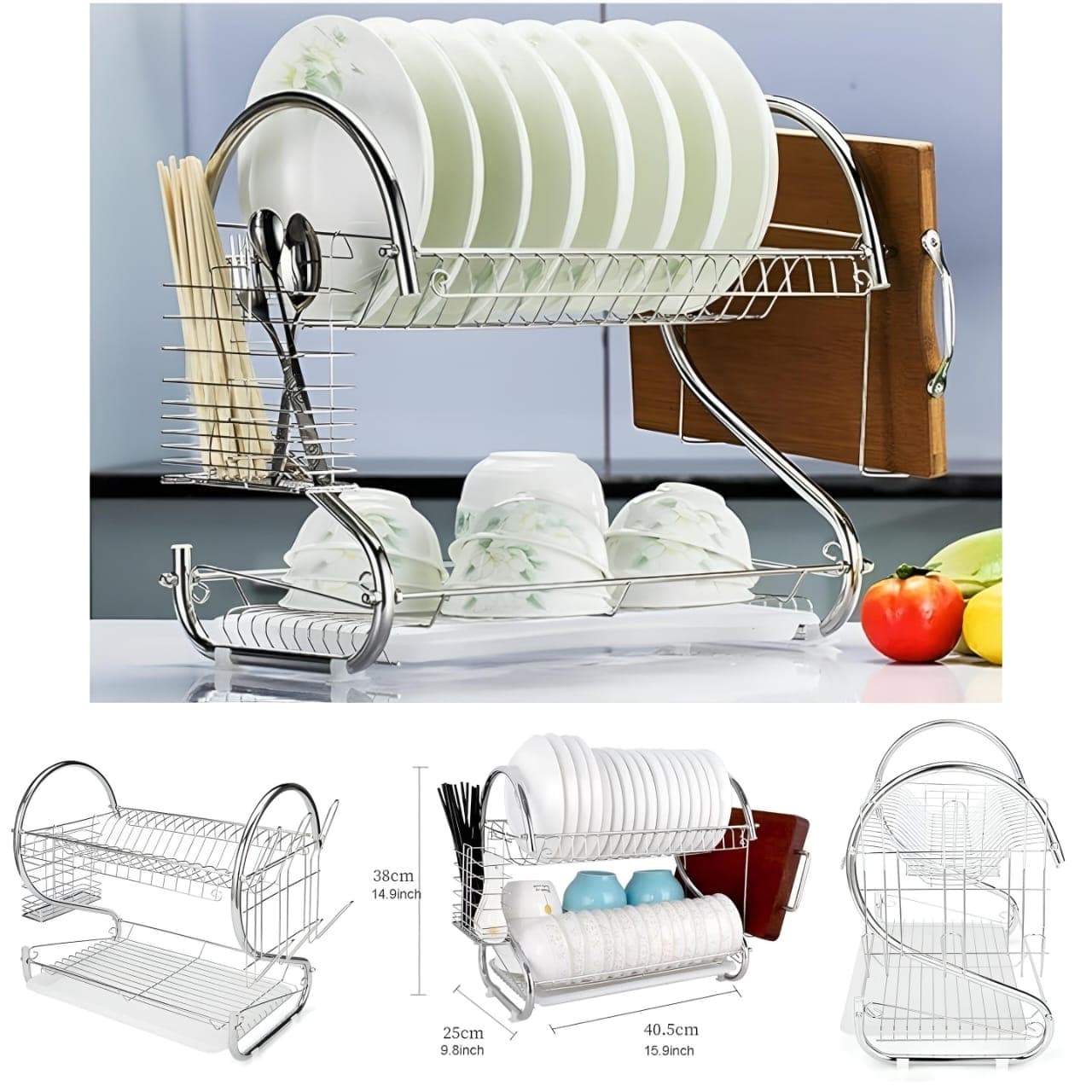 S Shaped Dish Drain Rack