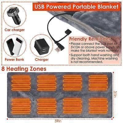 USB Heated Shawl Blanket