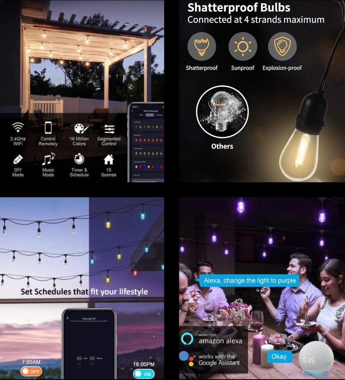 SMART LED BULB STRING 8 METERS WITH 20 BULBS