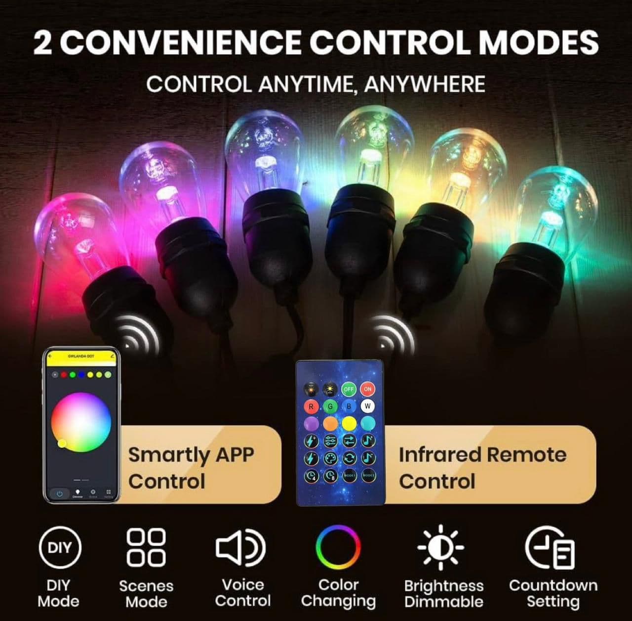 SMART LED BULB STRING 8 METERS WITH 20 BULBS