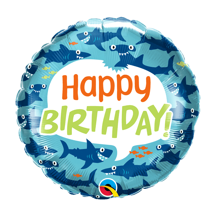 18 Inch Foil Round Birthday Fun Shark