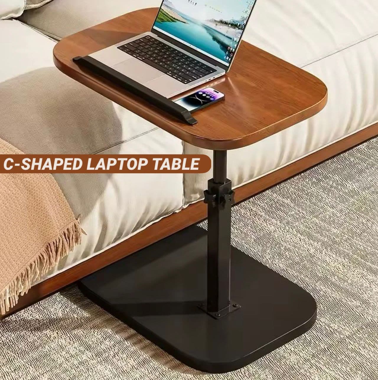 C SHAPED LAPTOP TABLE ROTATING