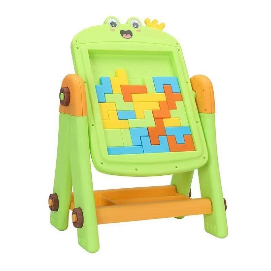 2-in-1 Kids Magnetic Drawing Board & Puzzle Easel