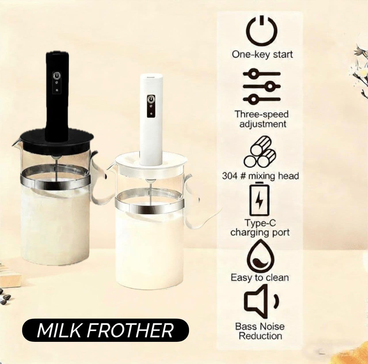 Rechargeable Milk Frother