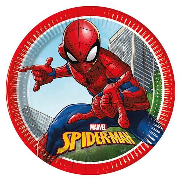 SPIDERMAN CRIME FIGHTER PAPER PLATES 23CM 8CT