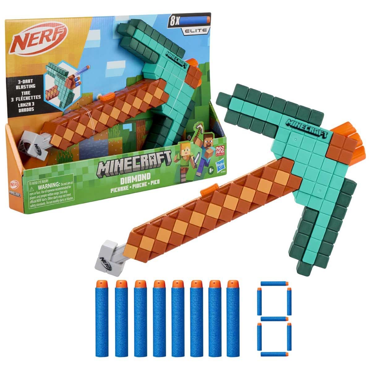 NERF MINECRAFT DIAMOND PICKAXE