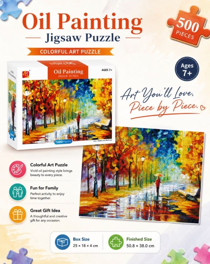 500pc Oil Painting Puzzle