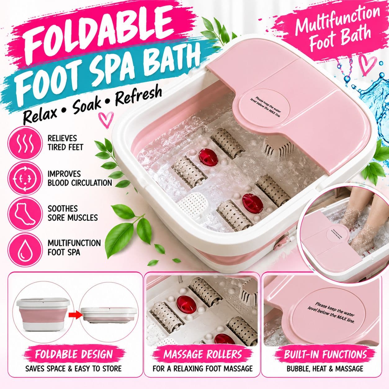 FOLDABLE FOOT SPA