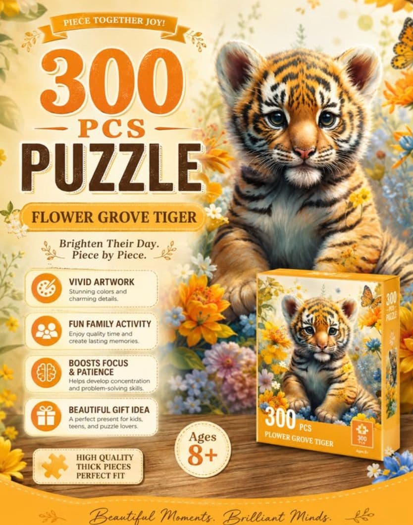 300pc Flow Grove Flower Puzzle