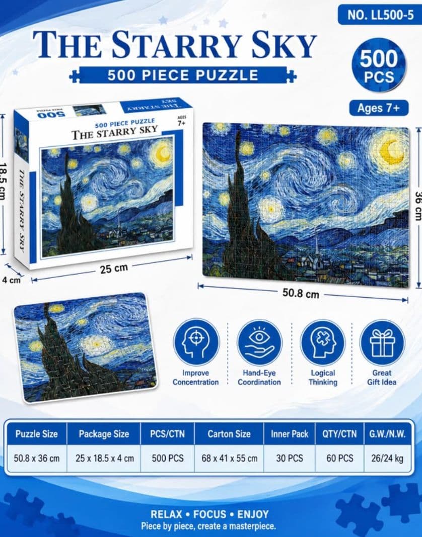 500 Piece Starry Sky Puzzle