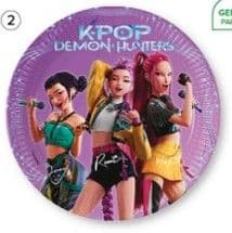 K POP DEMON HUNTERS PAPER PLATES NEXT GEN 23CM