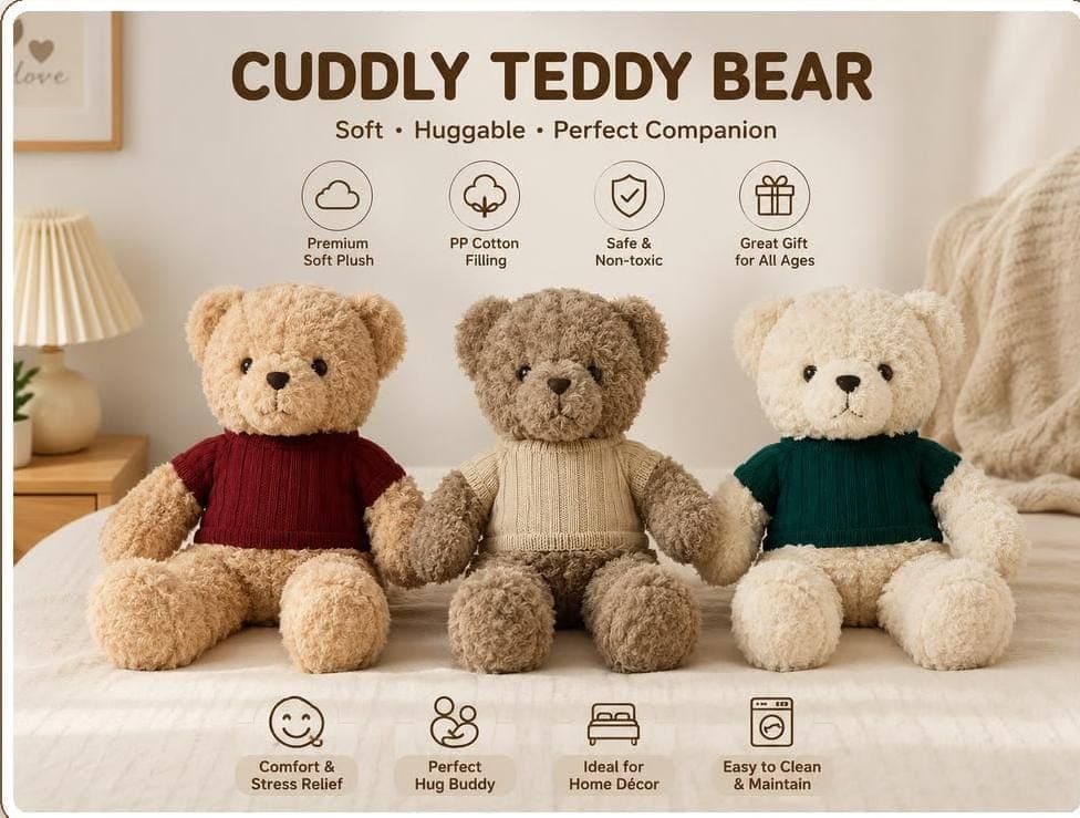 55cm Cuddly Teddy Bear