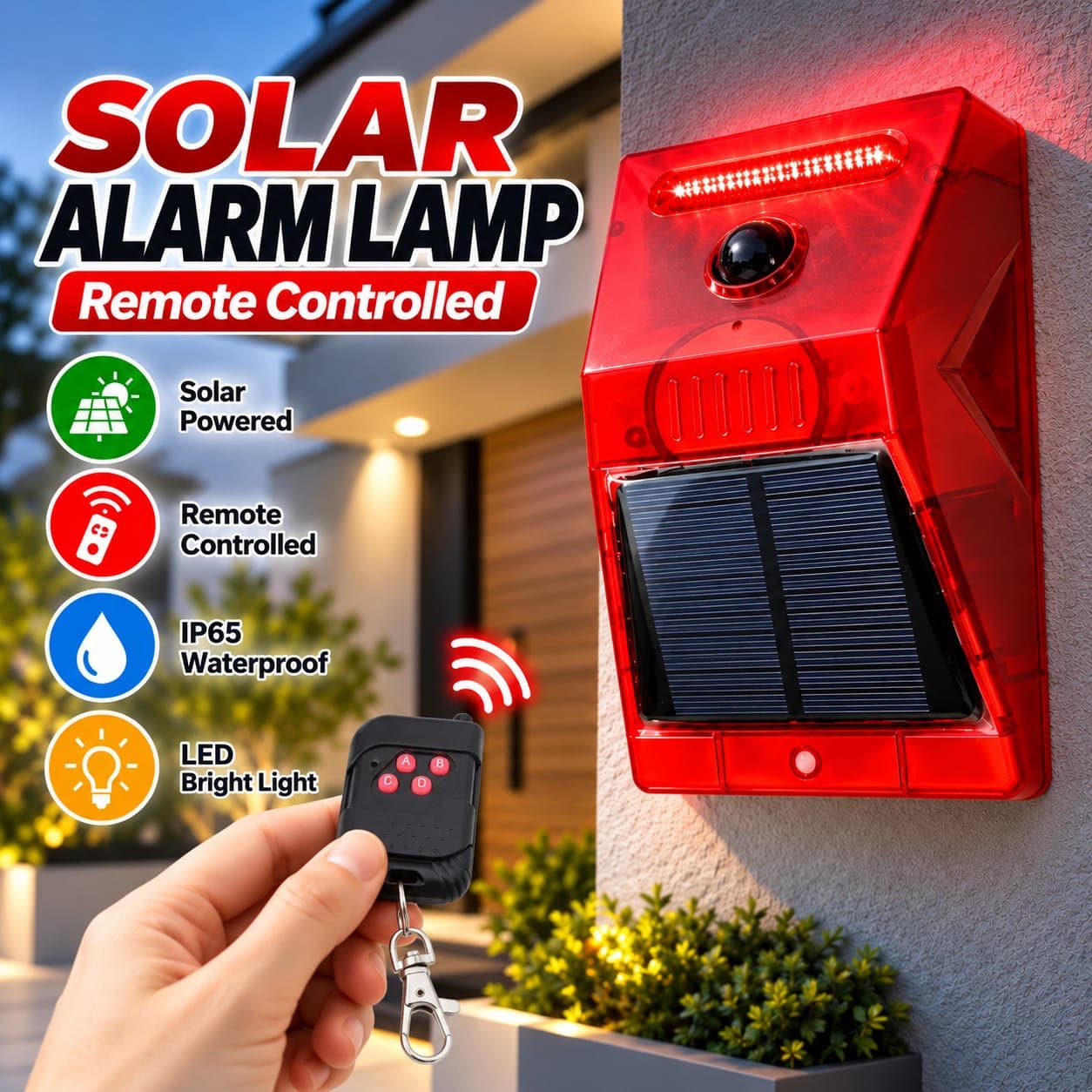 SOLAR ALARM WITH REMOTE