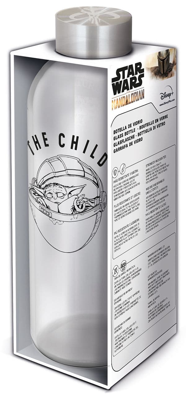THE CHILD MANDALORIAN LARGE GLASS BOTTLE 1030ML