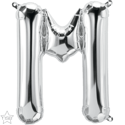 16 IN FOIL SILVER LETTER M AIR FILLED 1CTP