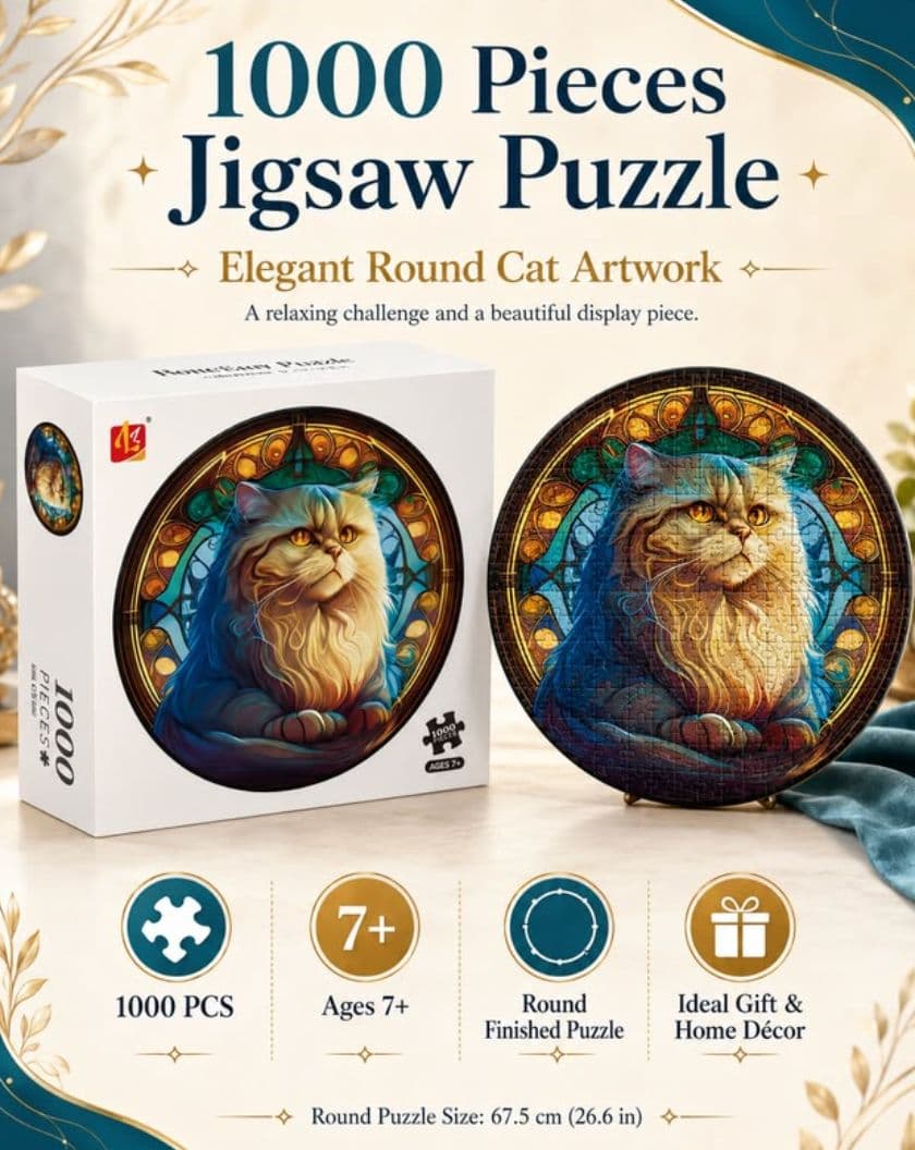 1000 Piece Elegant Cat Puzzle