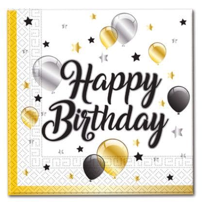 MILESTONE BDAY BALLOON TWO PLY PAPER NPKN 20CT