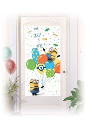 MINIONS BALLOONS PARTY DOOR BANNER 1CT-