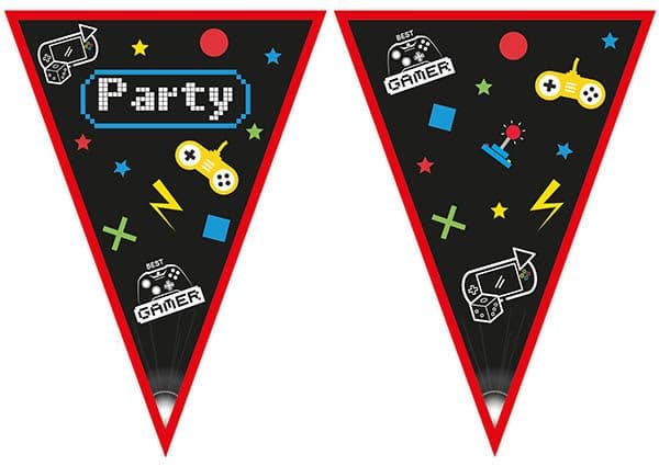 GAMING PARTY PAPER TRIANGLE FLG BNR 9FGS 1CT