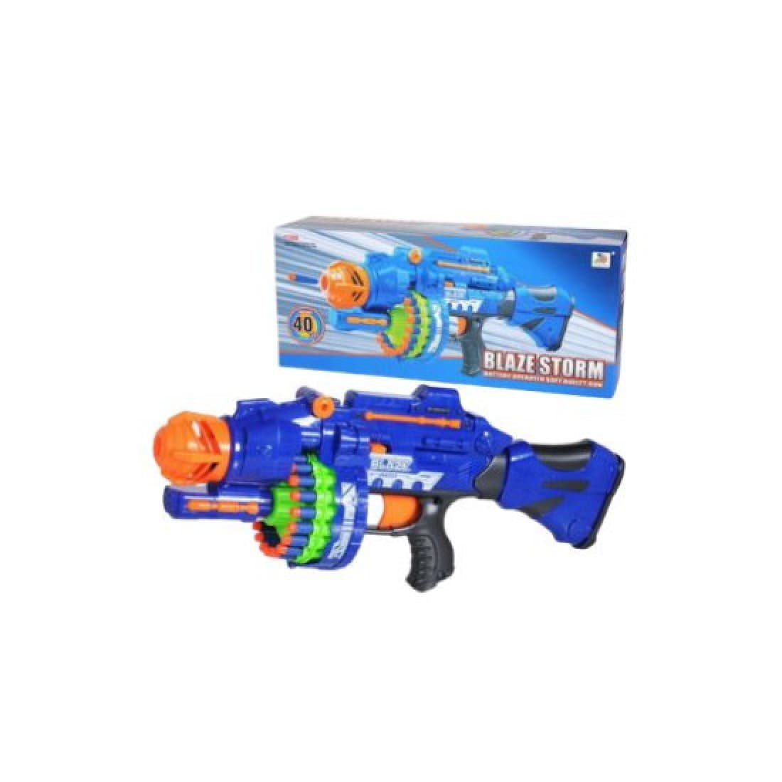 BLAZE STORM BATTERY OPERATED FOAM DART BLASTER WITH 40 SOFT DARTS