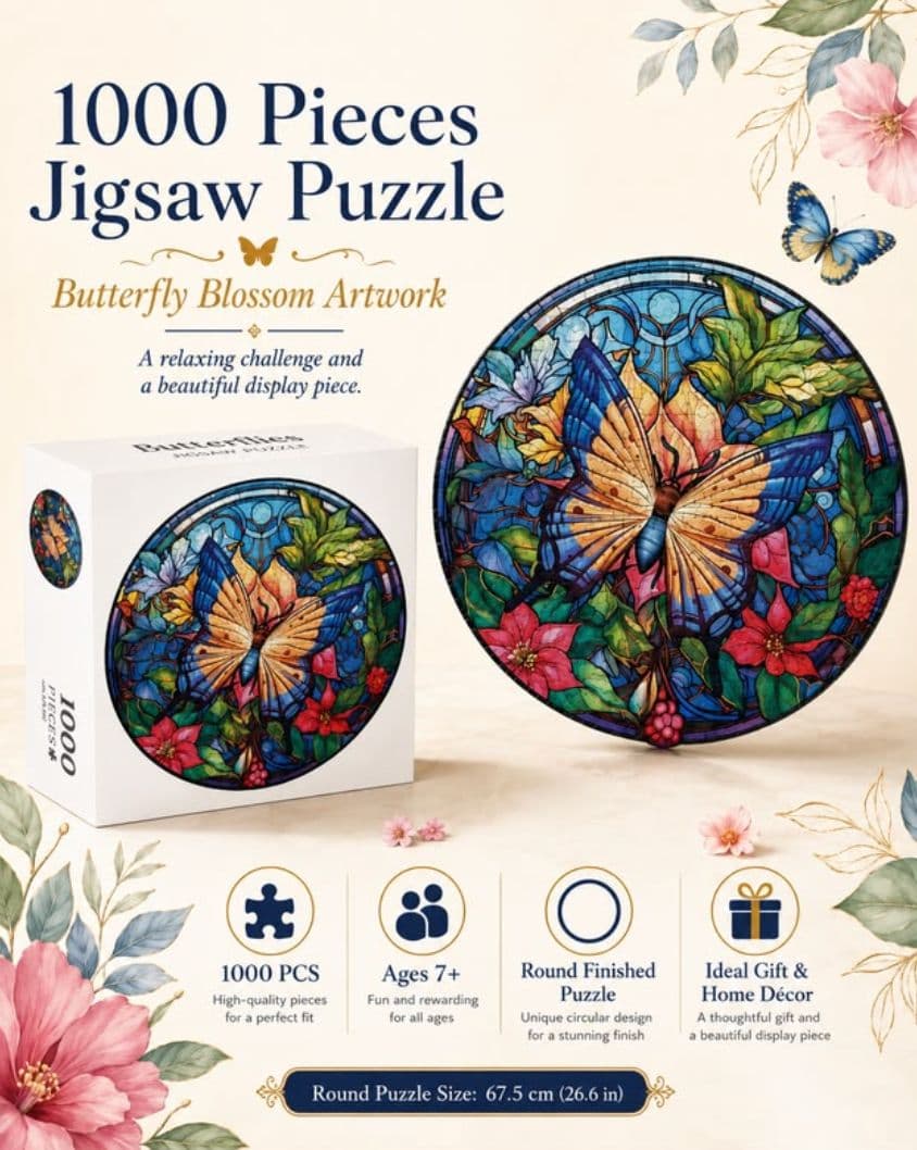 1000 Piece Butterfly Blossom Artwork Puzzle