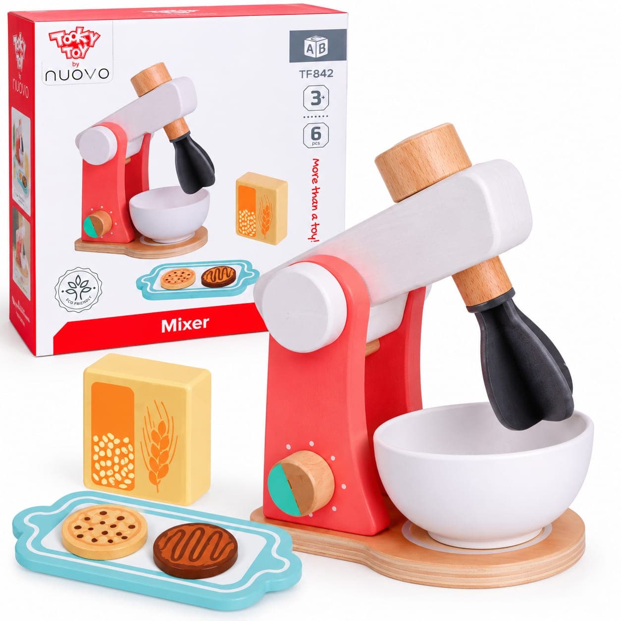 TOOKY TOY WOODEN MIXER