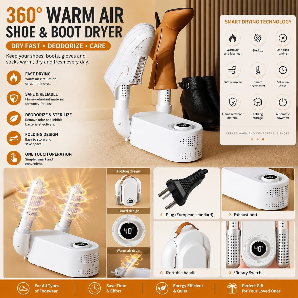 Anti Bacterial Shoe Dryer