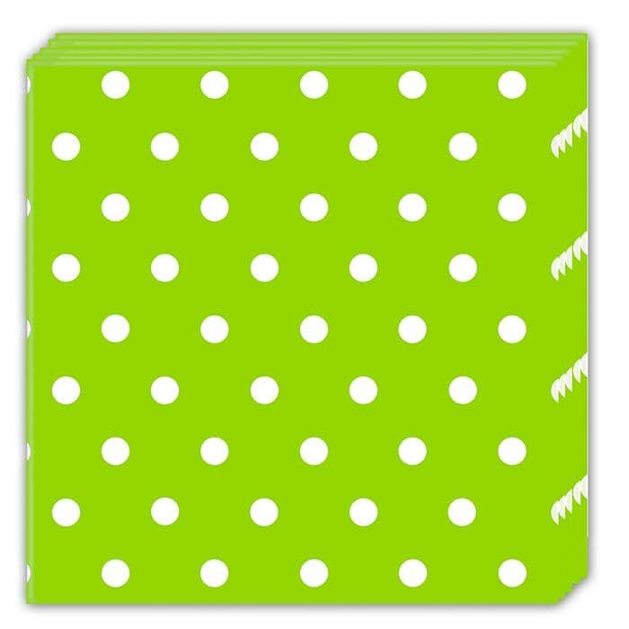 NAPKINS GREEN DOTS THREE PLY 33X33CM 20CT