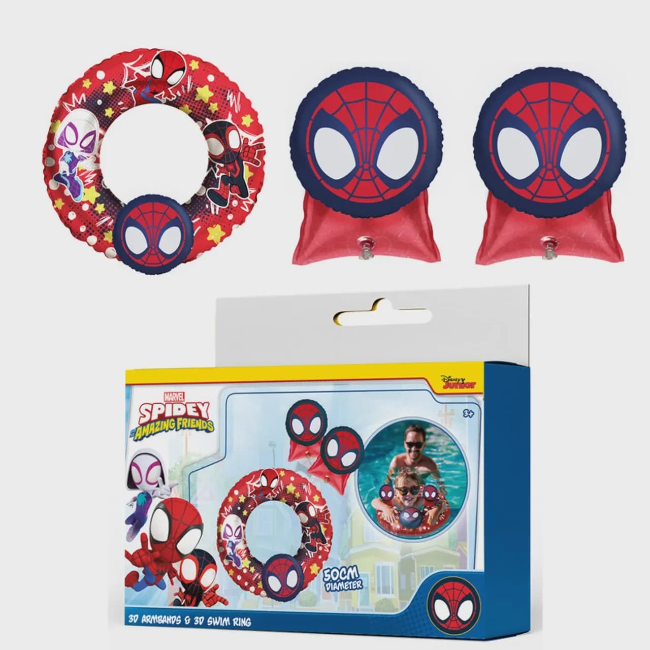 MARVEL 3D ARMBANDS & SWIM RING ZEST SPIDER MAN