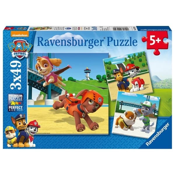 RAVENSBURGER 3X49PC PUZ PAW PATROL TEAM ON 4 PAWS