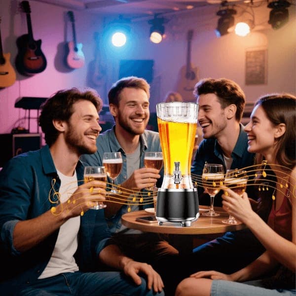 Beer Cannon Dispenser with Built-in LED Speaker