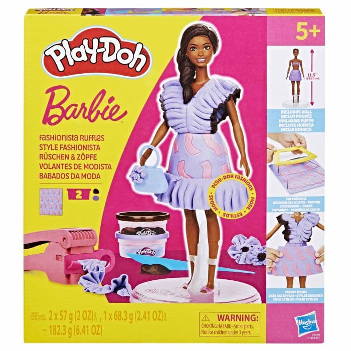 PLAY DOH BARBIE FASHIONISTA RUFFLES-DARK